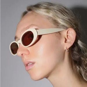 DMY by DMY | Valentina Ivory Oval Sunglasses